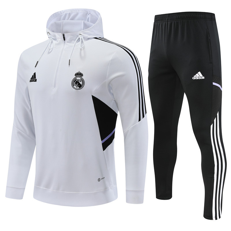 AAA Quality Real Madrid 22/23 Hoodie Tracksuit - White